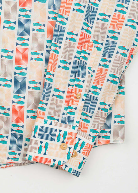 ATLANTIC VOILÈ PRINTED M/L SHIRT
