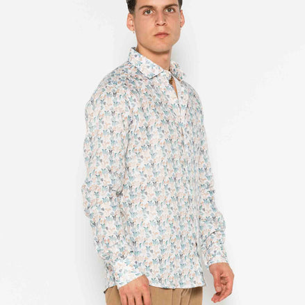 M/L PRINTED LINEN SHIRT