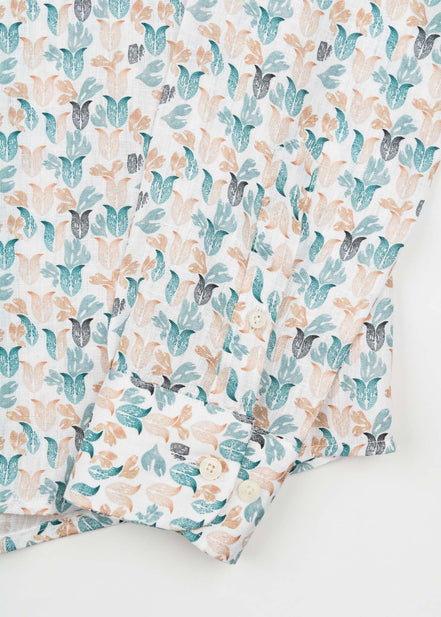 M/L PRINTED LINEN SHIRT