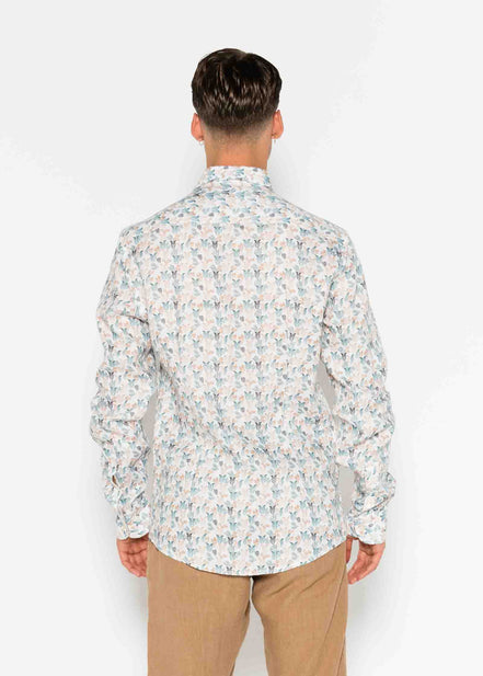 M/L PRINTED LINEN SHIRT