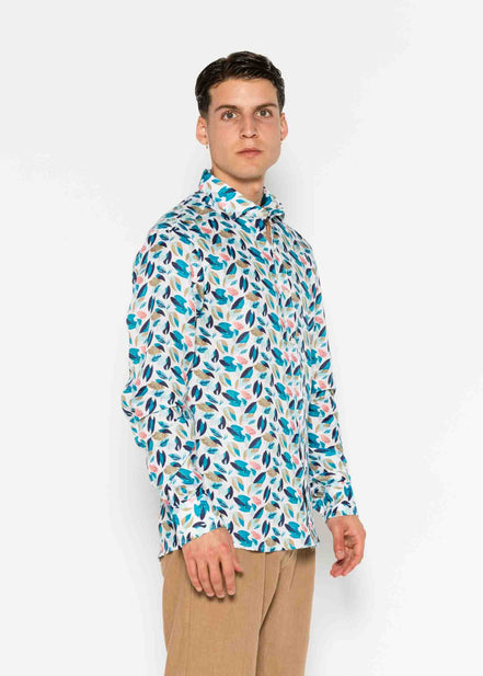 M/L PRINTED LINEN SHIRT
