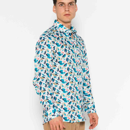 M/L PRINTED LINEN SHIRT