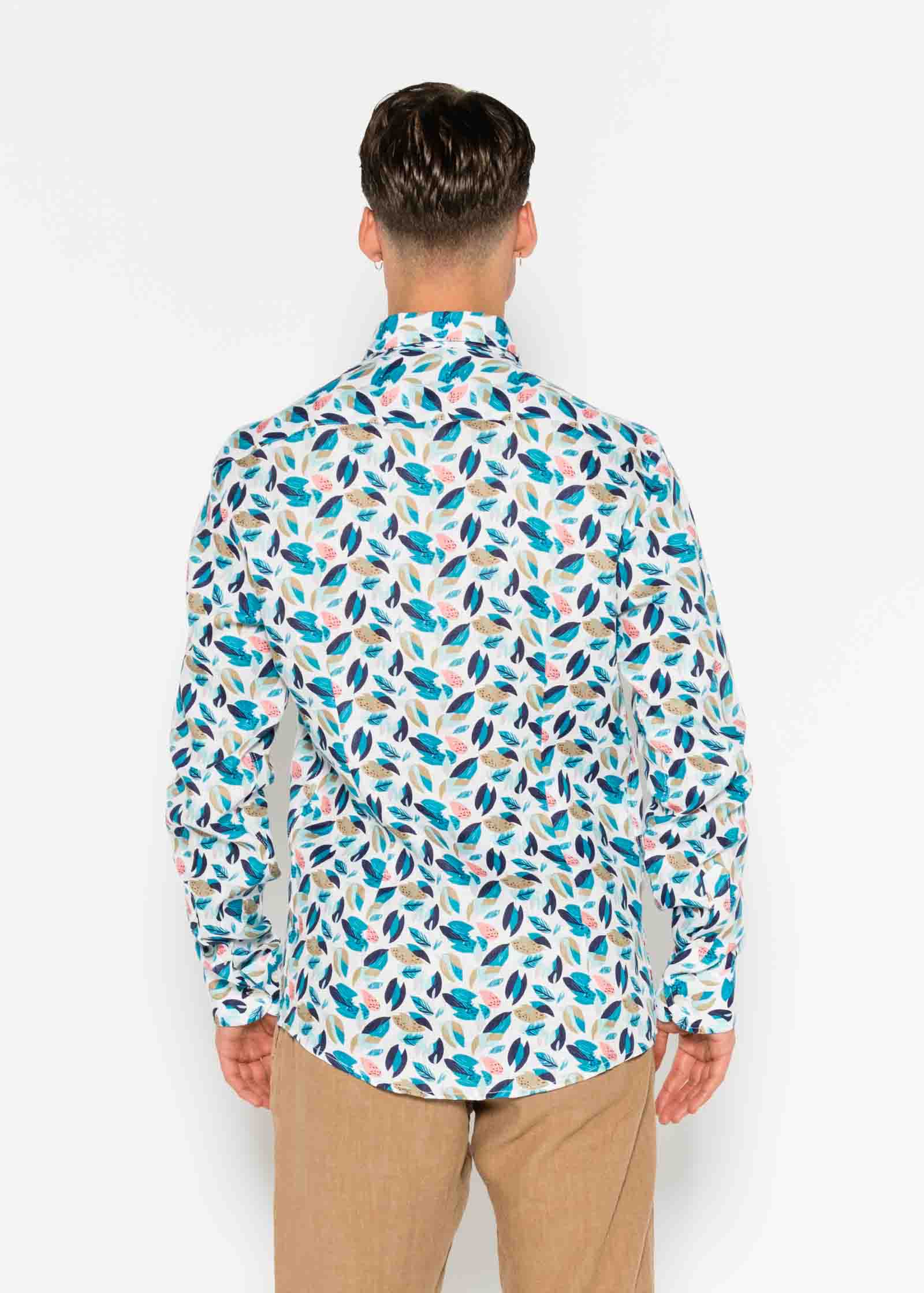 M/L PRINTED LINEN SHIRT