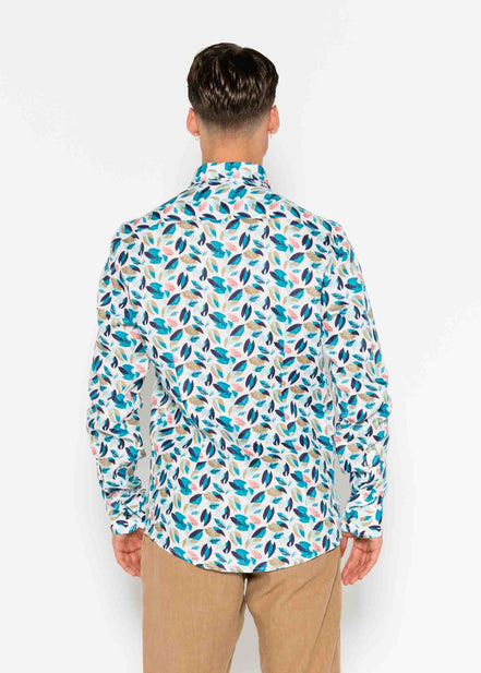 M/L PRINTED LINEN SHIRT