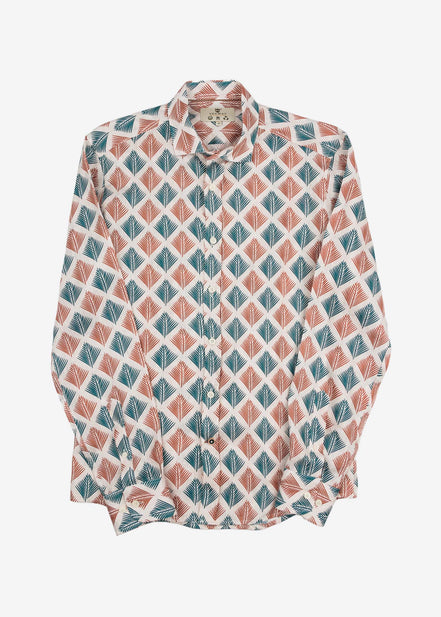 M/L PRINTED LINEN SHIRT