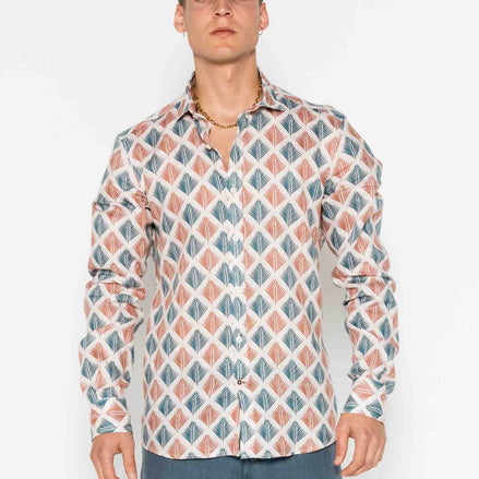 M/L PRINTED LINEN SHIRT