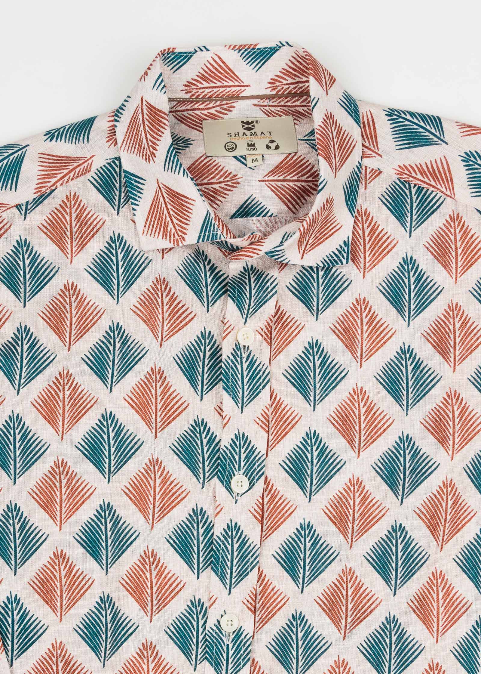 M/L PRINTED LINEN SHIRT