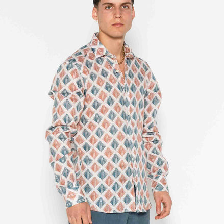 M/L PRINTED LINEN SHIRT