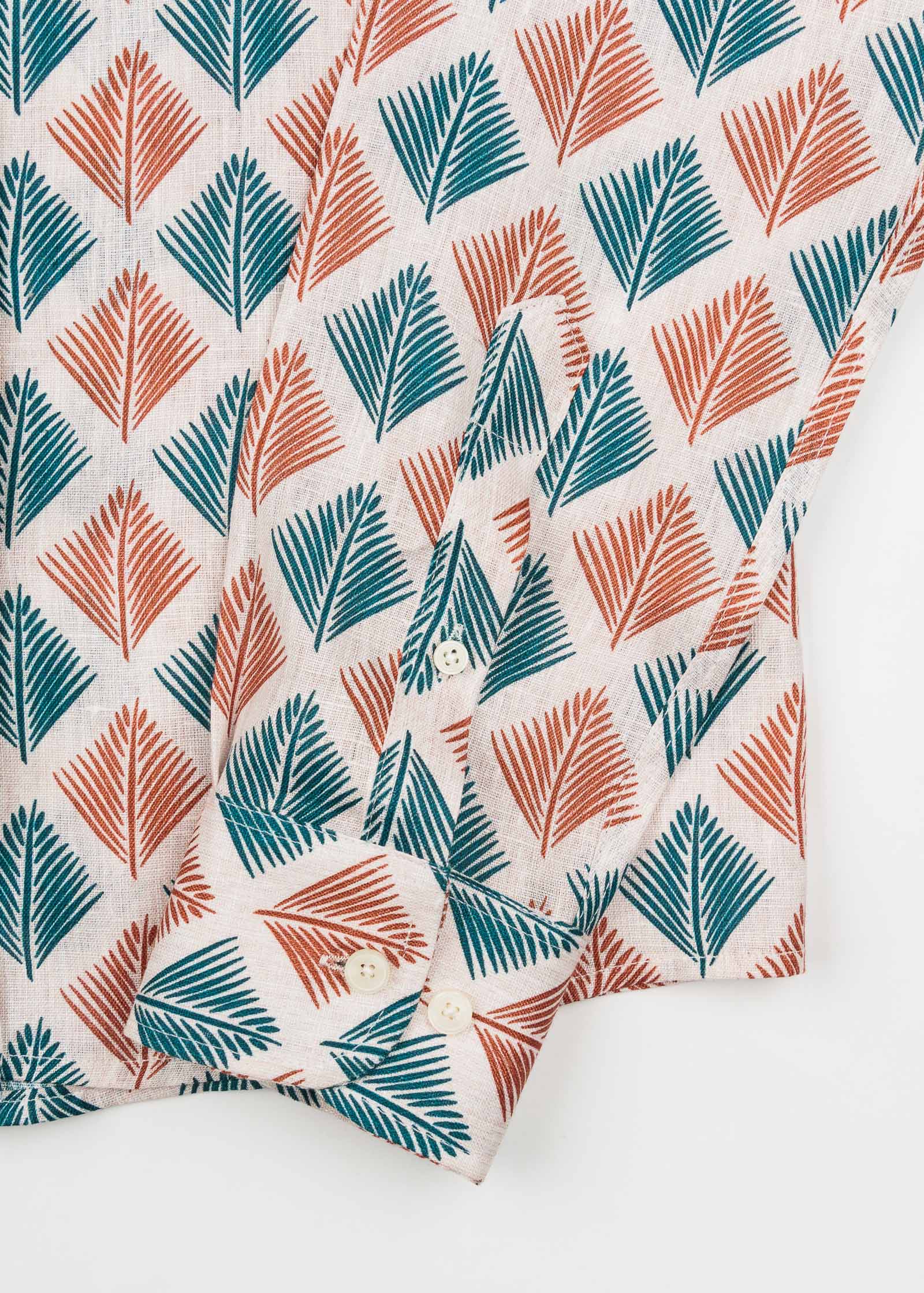 M/L PRINTED LINEN SHIRT