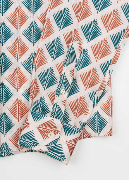 M/L PRINTED LINEN SHIRT