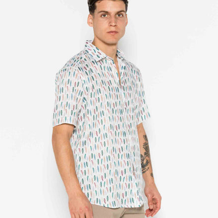 Printed Linen Shirt M/C
