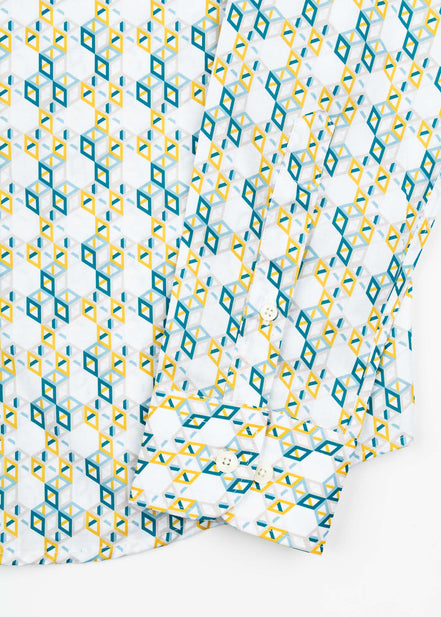ILLUSION ELASTANE PRINTED SHIRT