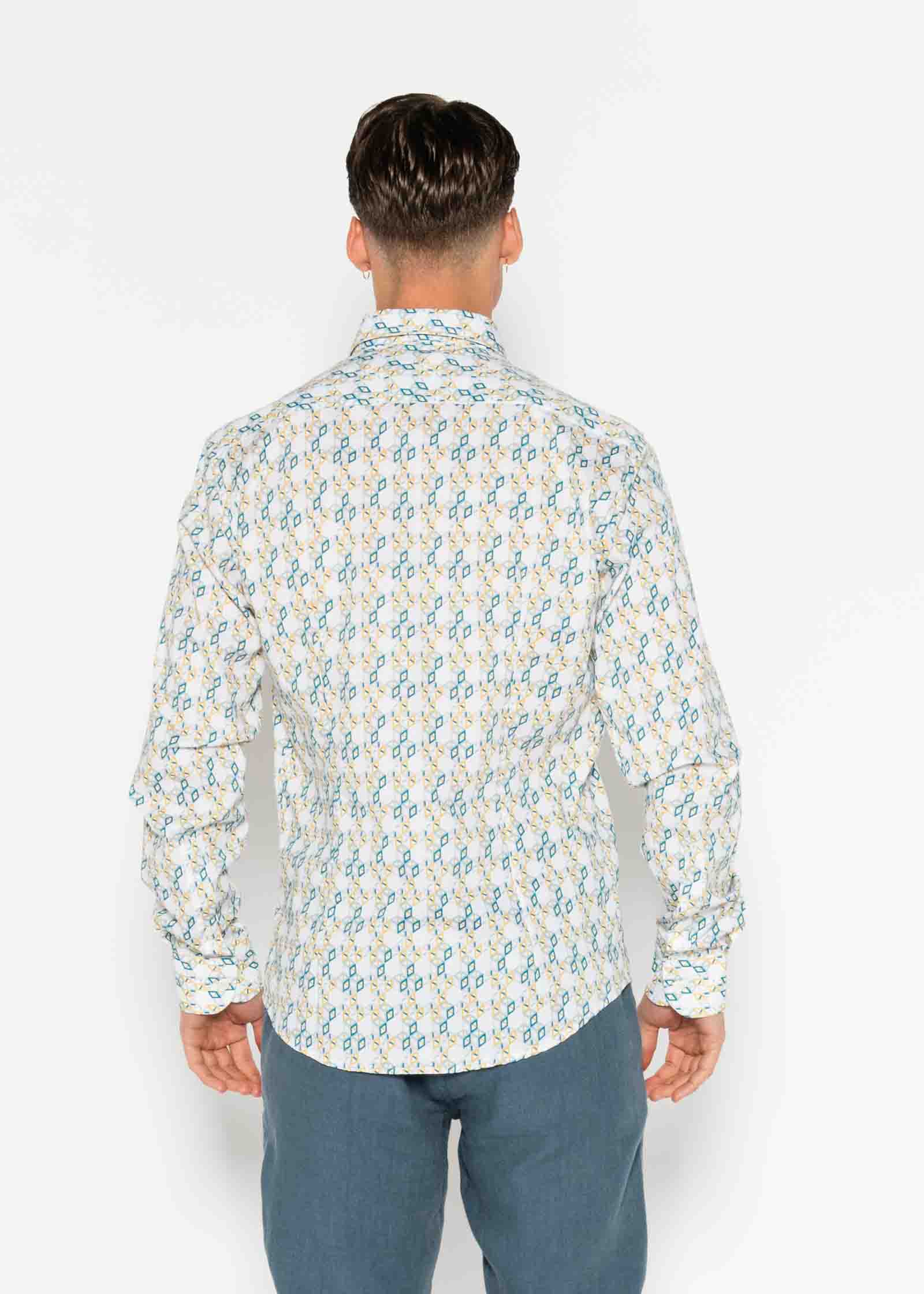ILLUSION ELASTANE PRINTED SHIRT