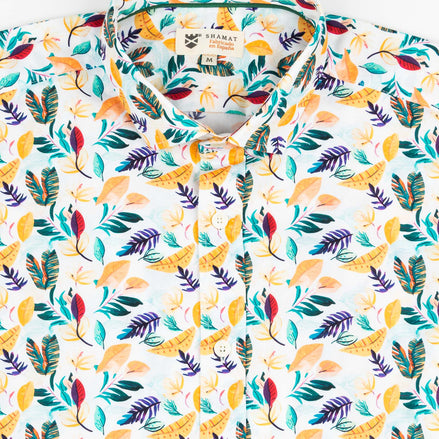 PAPAYA ELASTANE PRINTED SHIRT