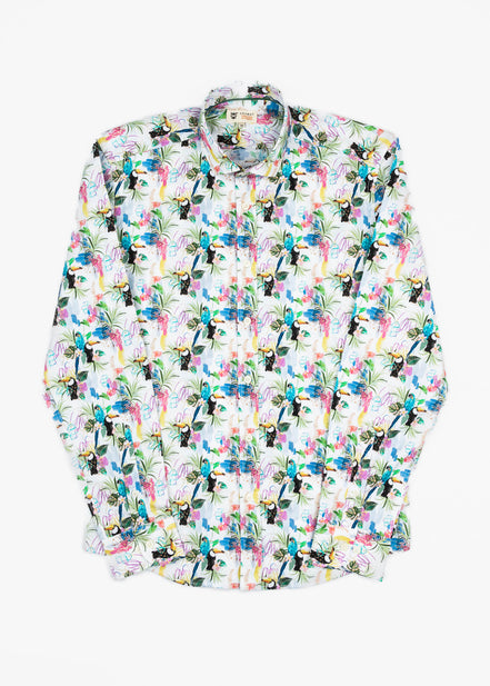 TROPICAL ELASTAN PRINTED SHIRT