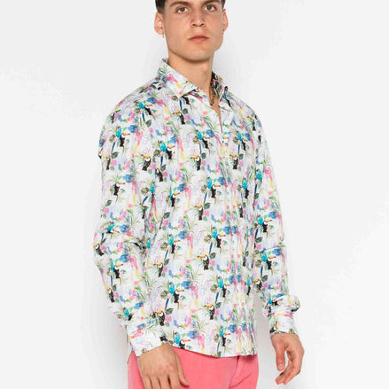 TROPICAL ELASTAN PRINTED SHIRT