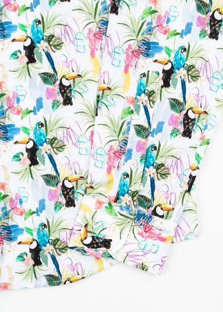 TROPICAL ELASTAN PRINTED SHIRT