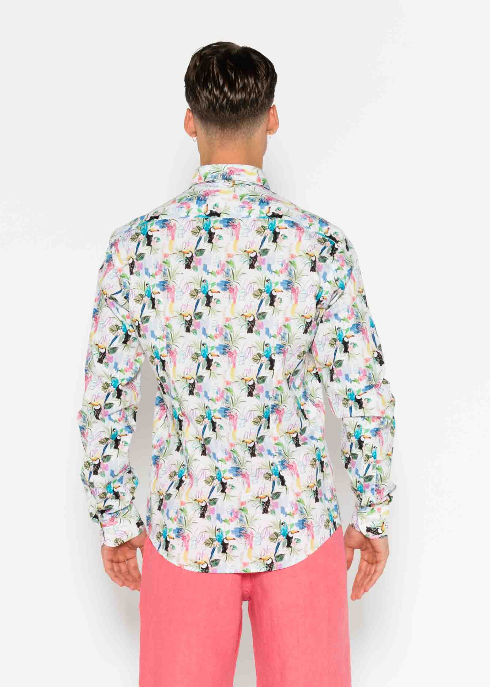 TROPICAL ELASTAN PRINTED SHIRT