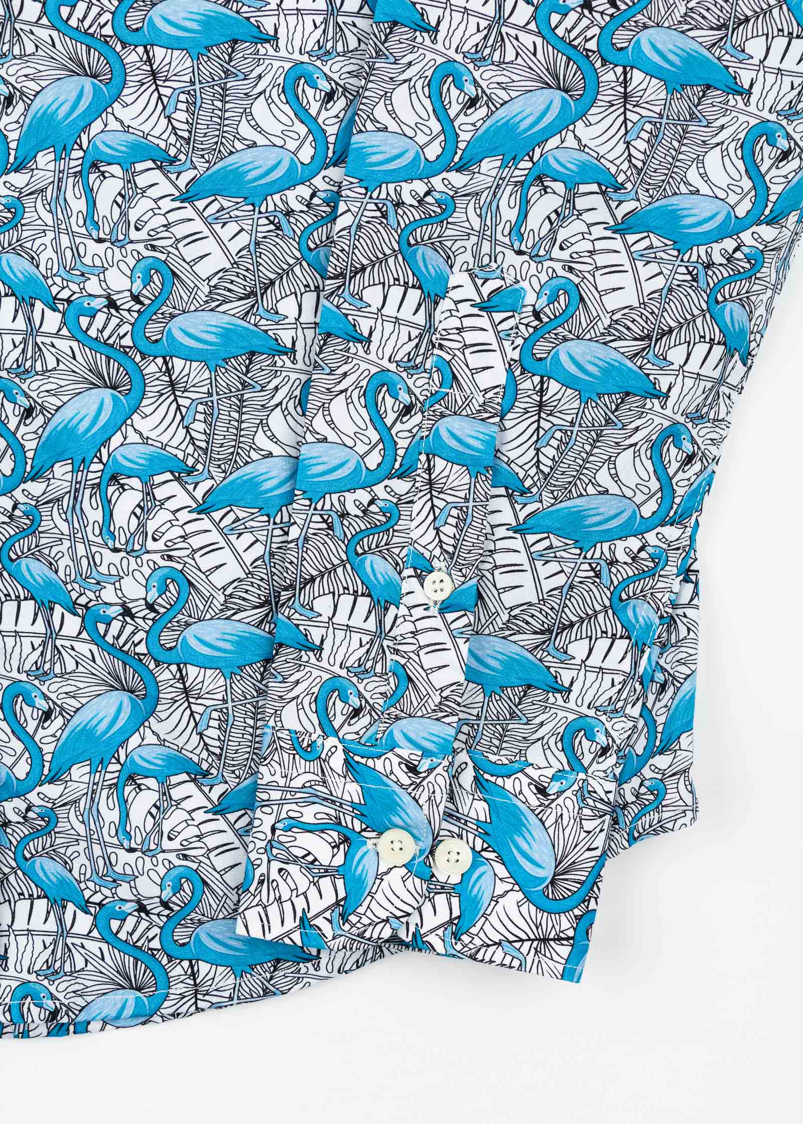 CAMISA ESTAMPADA COM ELÁSTICO FLAMINGO