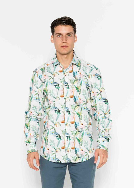 BALEARICA ELASTANE PRINTED SHIRT