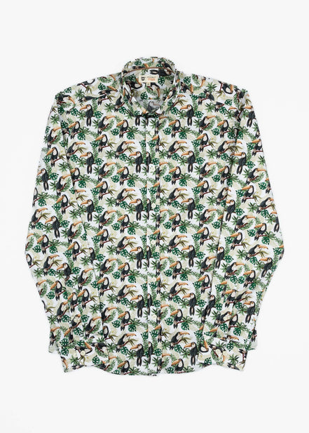 TOUCAN ELASTANE PRINTED SHIRT