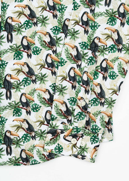 TOUCAN ELASTANE PRINTED SHIRT
