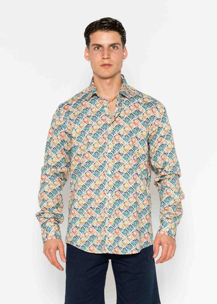 MOROCCO ELASTANE PRINTED SHIRT