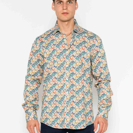 MOROCCO ELASTANE PRINTED SHIRT