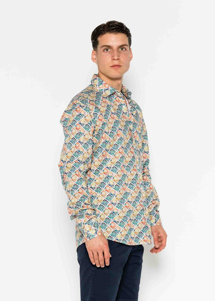 MOROCCO ELASTANE PRINTED SHIRT