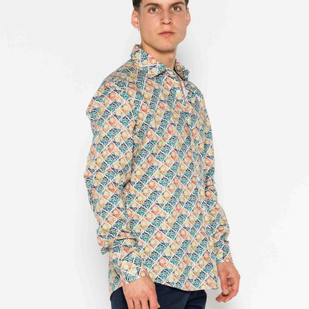 MOROCCO ELASTANE PRINTED SHIRT