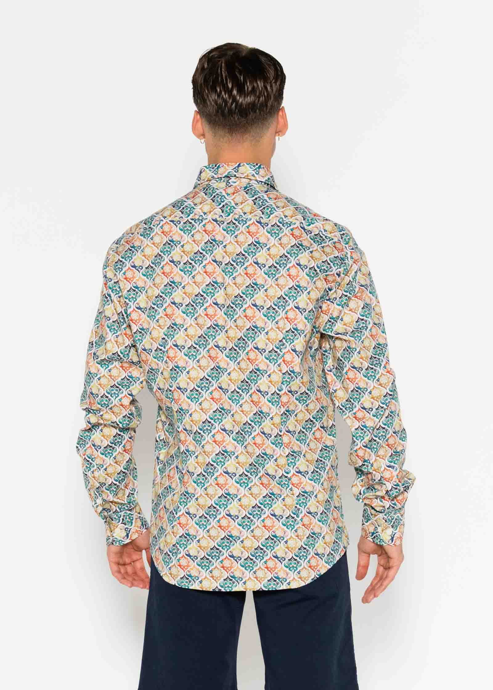 MOROCCO ELASTANE PRINTED SHIRT