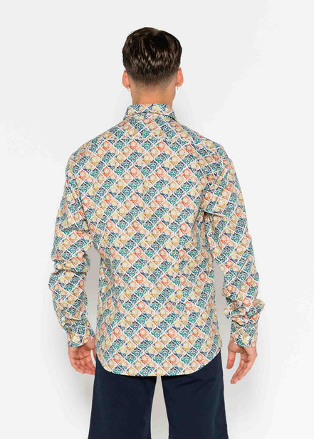 MOROCCO ELASTANE PRINTED SHIRT