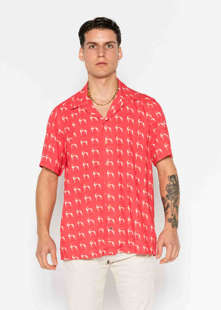 S/S BOWLING VISCOSE GREYHOUND SHIRT