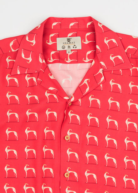 S/S BOWLING VISCOSE GREYHOUND SHIRT