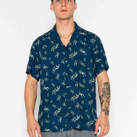 SPACE VISCOSE BOWLING M/C SHIRT