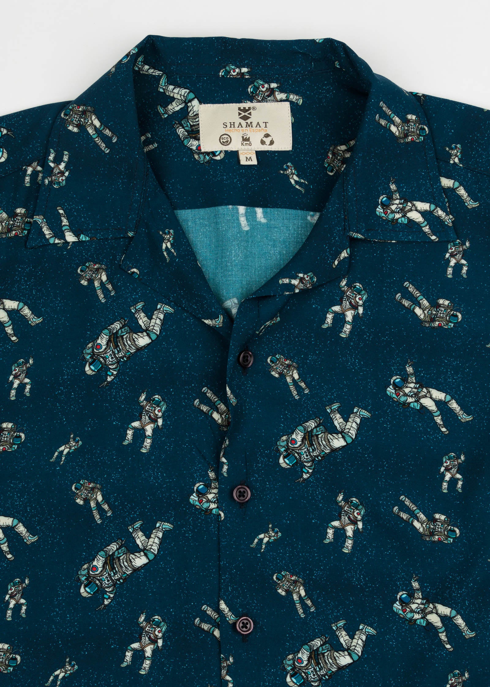 CAMISA M/C DE BOWLING DE VISCOSE ESPACIAL