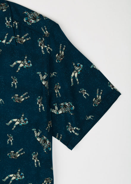 CAMISA M/C DE BOWLING DE VISCOSE ESPACIAL