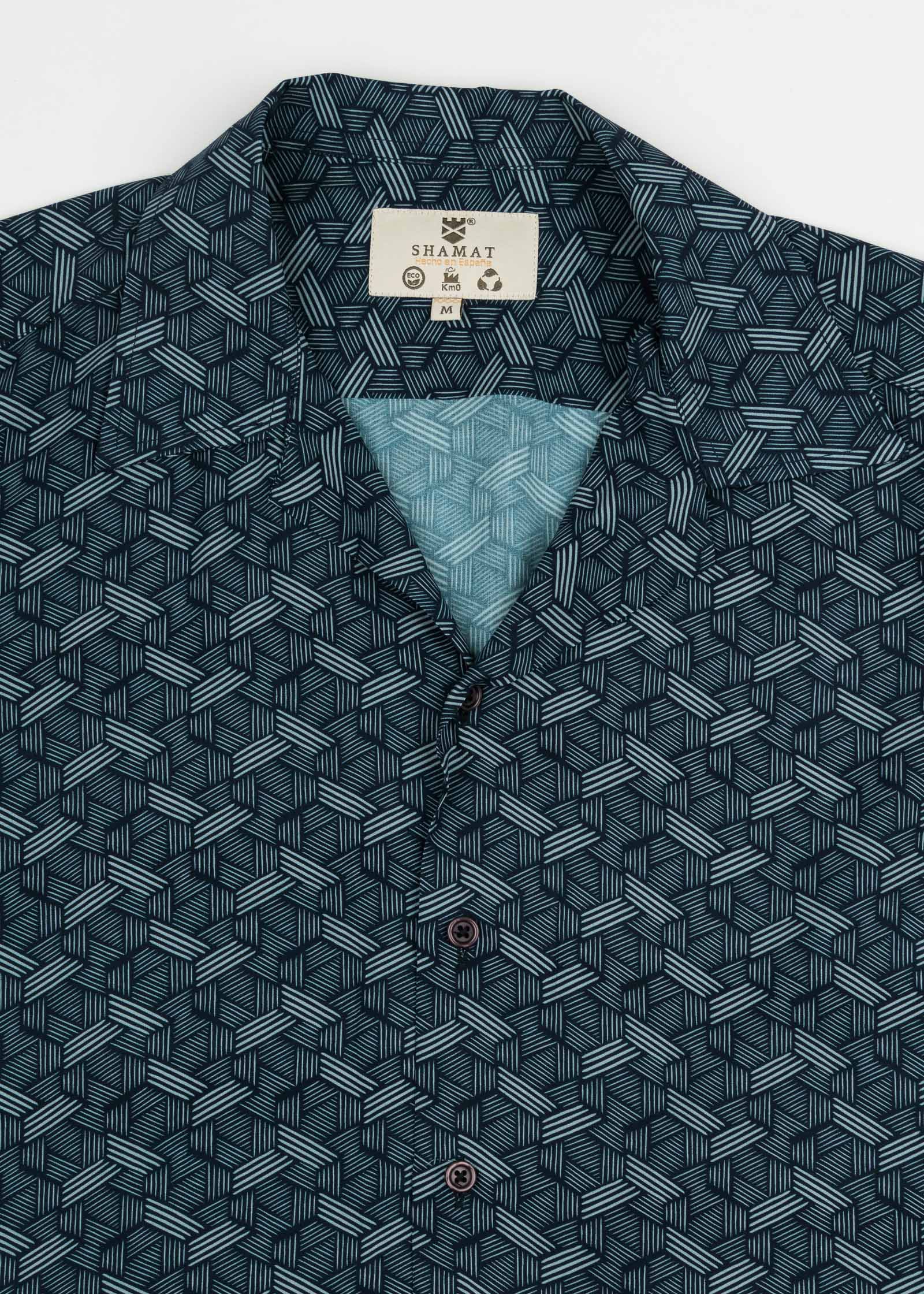 S/S BOWLING VISCOSE METAL SHIRT