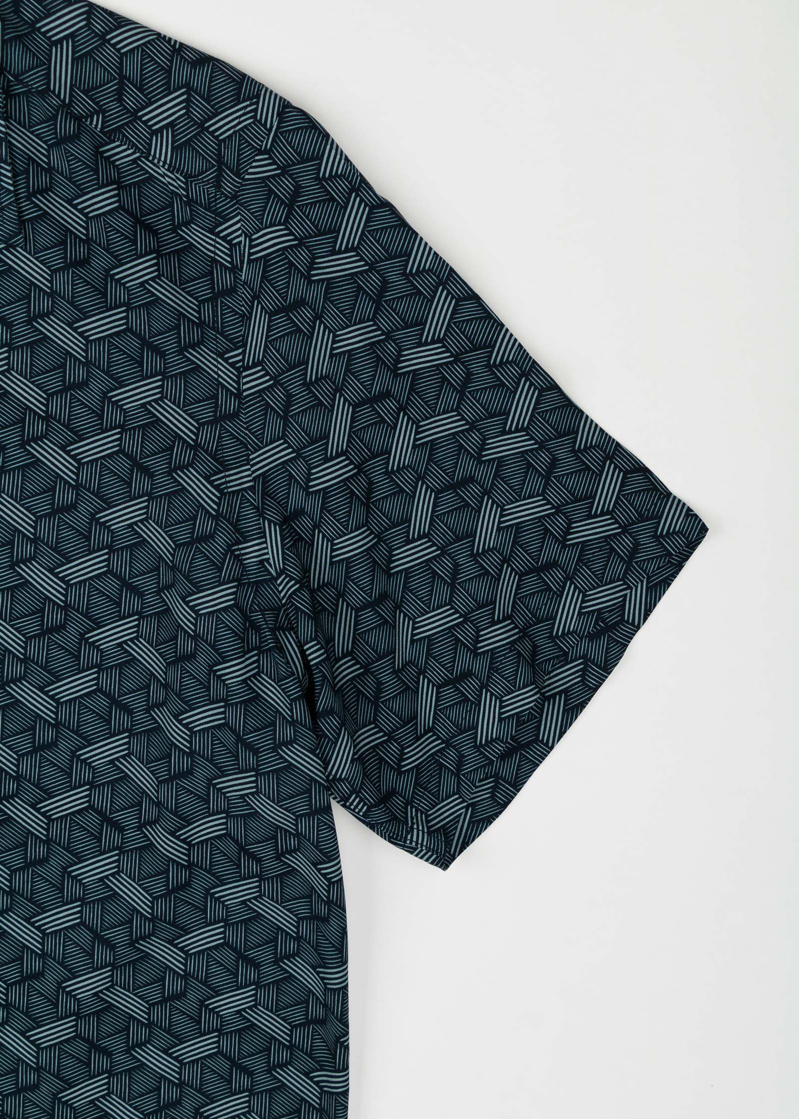 S/S BOWLING VISCOSE METAL SHIRT