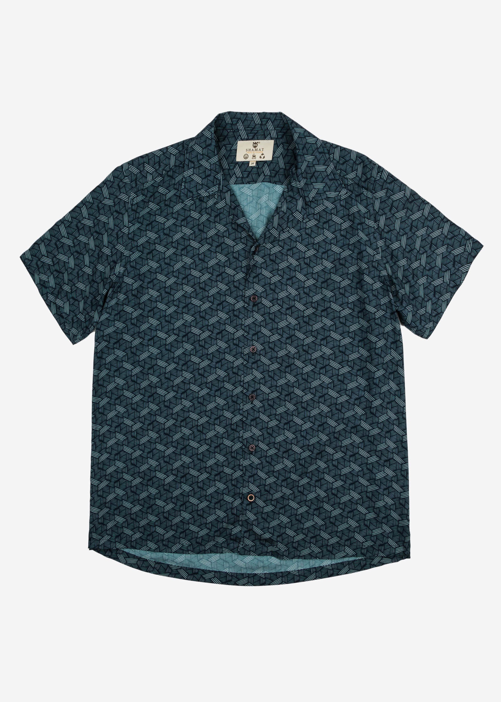 S/S BOWLING VISCOSE METAL SHIRT