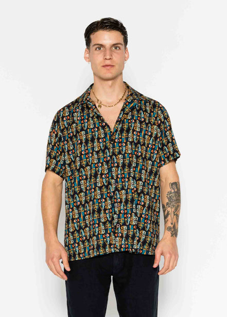 VISCOSE TRIBAL BOWLING SHIRT