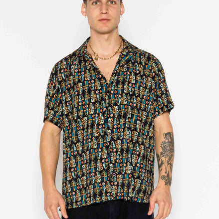 VISCOSE TRIBAL BOWLING SHIRT