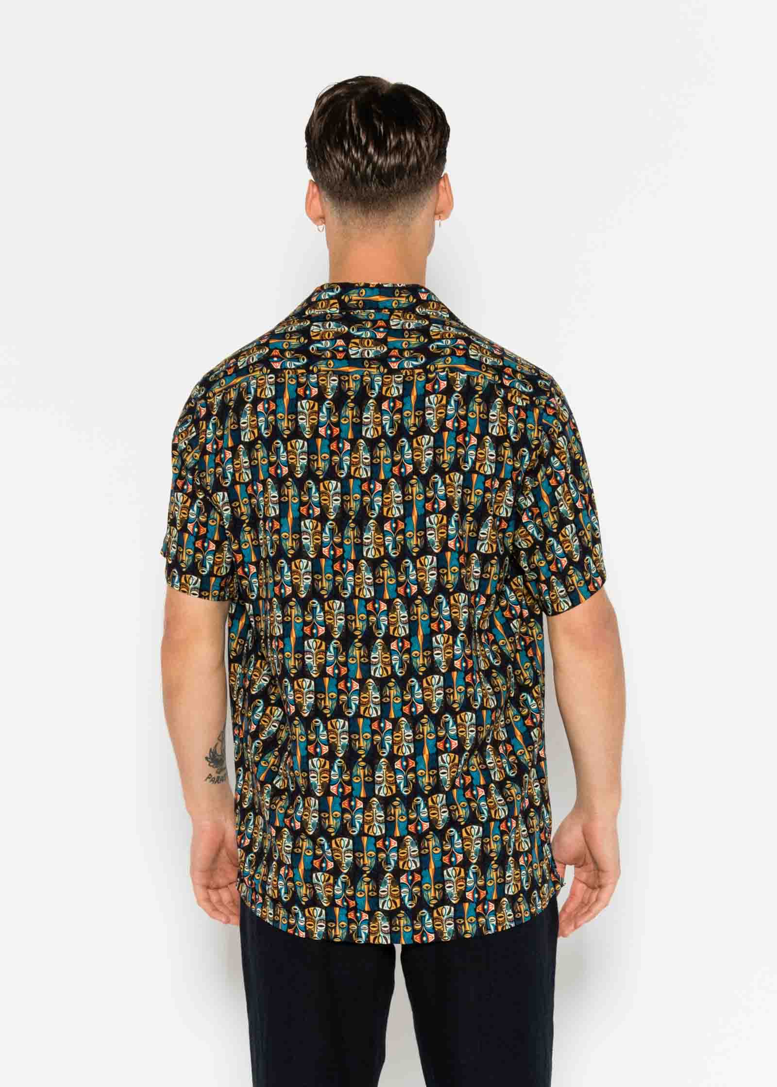 VISCOSE TRIBAL BOWLING SHIRT