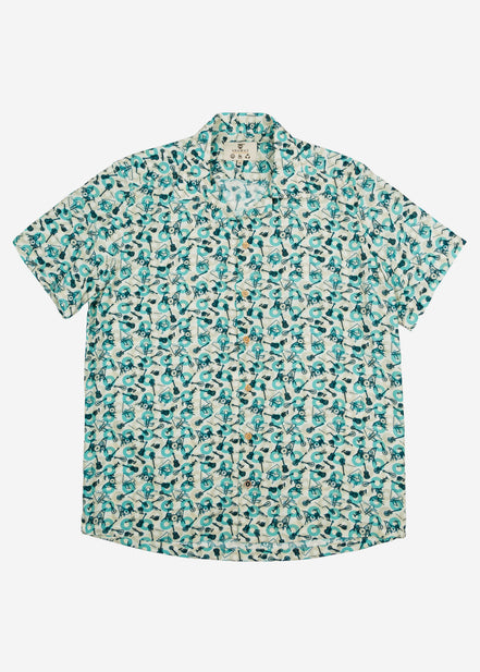 S/S BOWLING VISCOSE BAND SHIRT