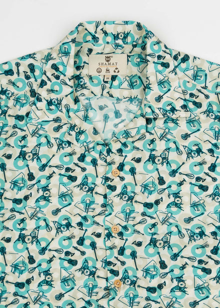S/S BOWLING VISCOSE BAND SHIRT