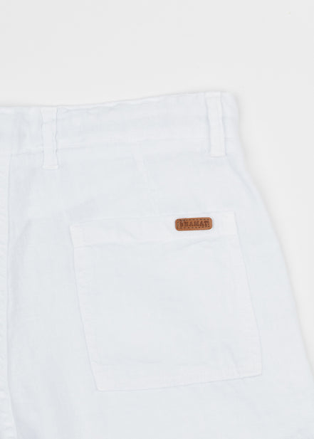 LINEN BERMUDA SHORTS WITH DRAWSTRING