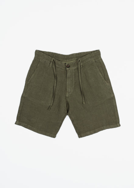 LINEN BERMUDA SHORTS WITH DRAWSTRING