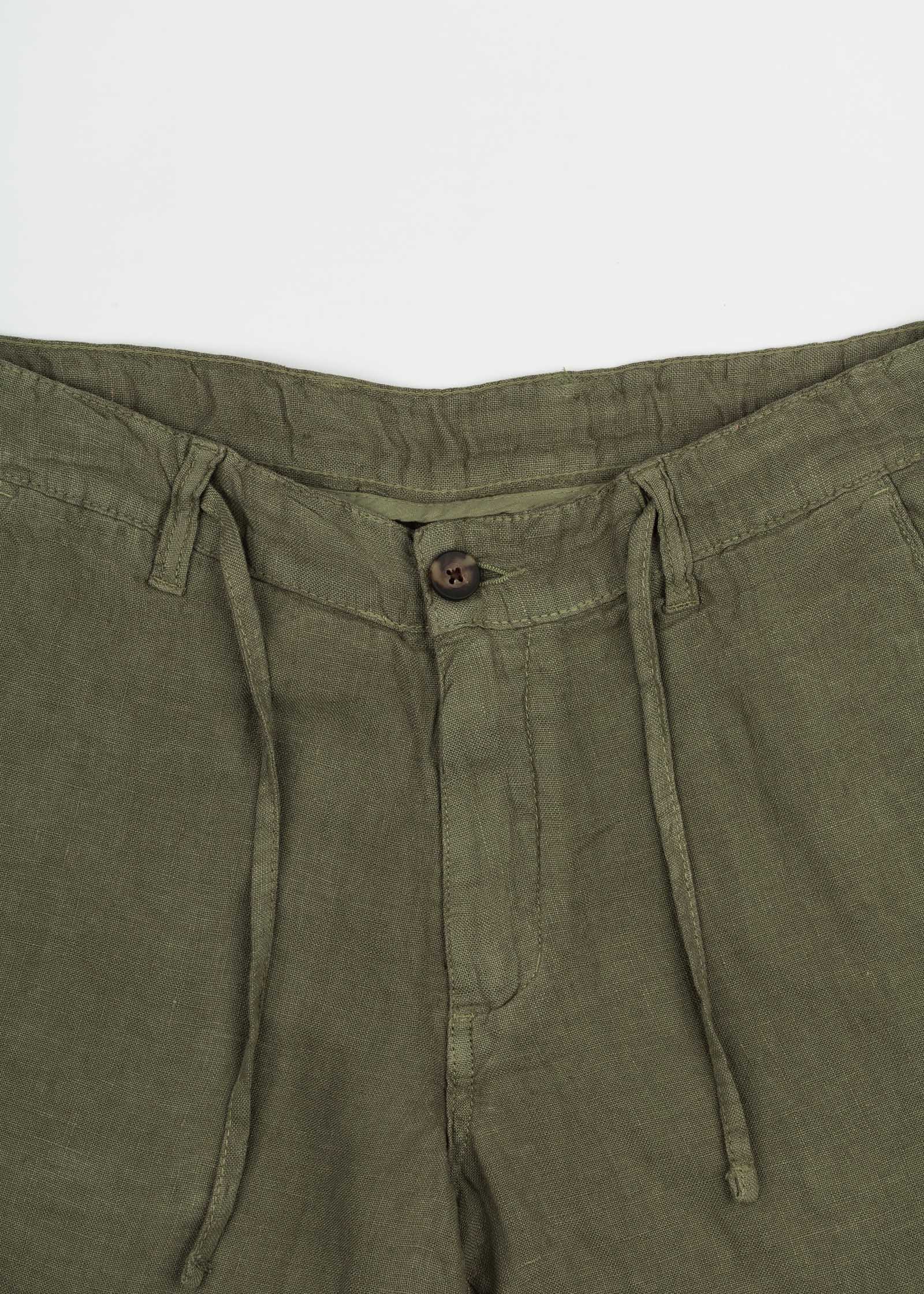 LINEN BERMUDA SHORTS WITH DRAWSTRING