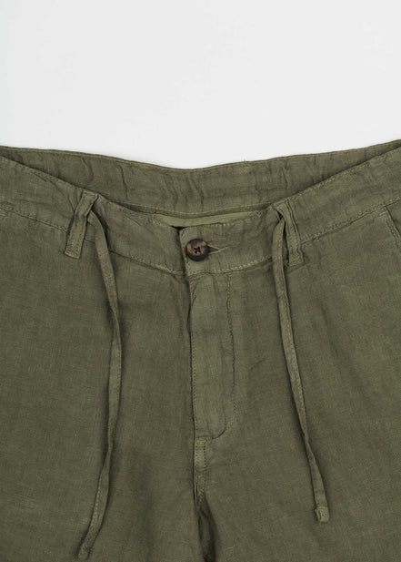 LINEN BERMUDA SHORTS WITH DRAWSTRING