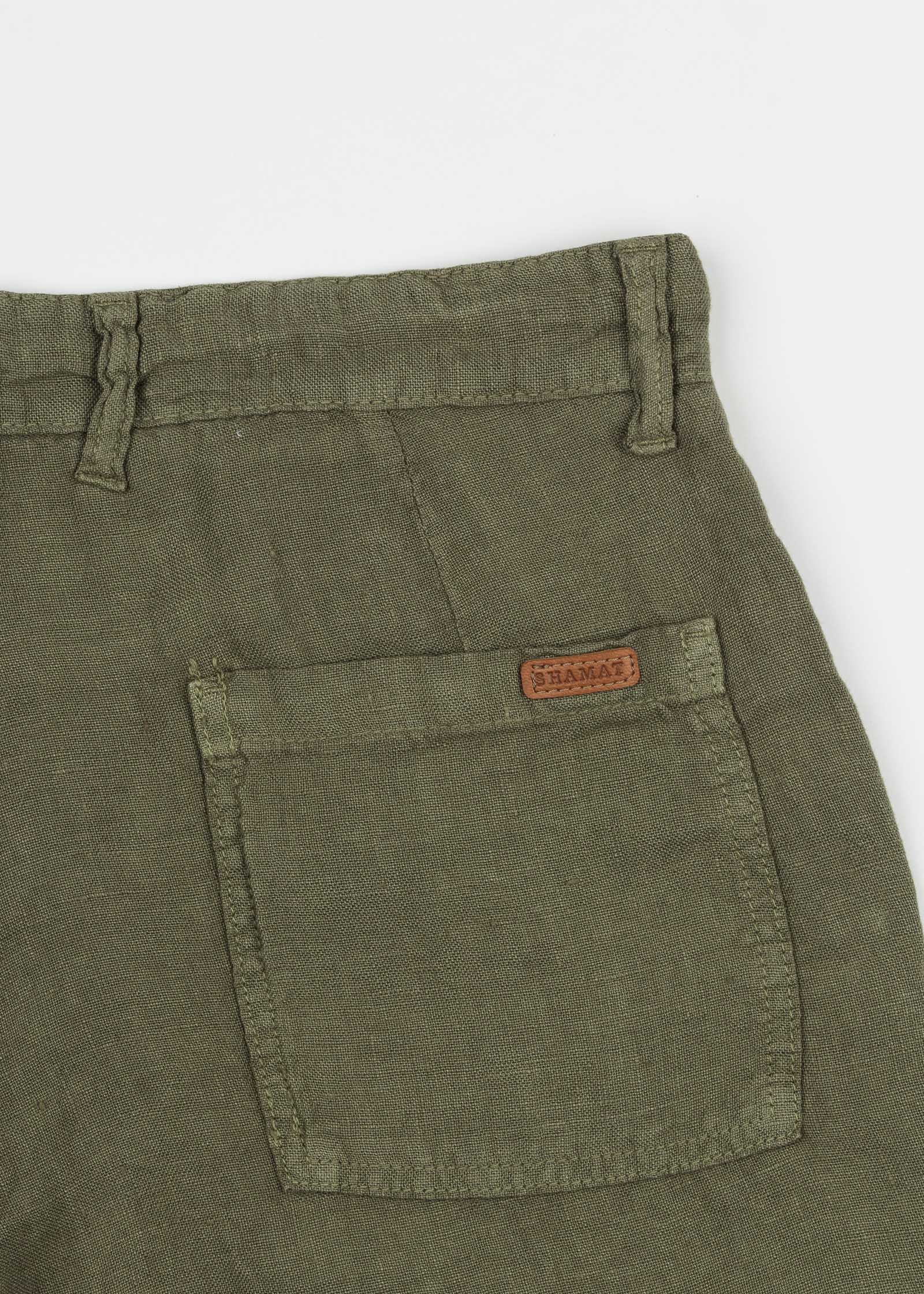LINEN BERMUDA SHORTS WITH DRAWSTRING